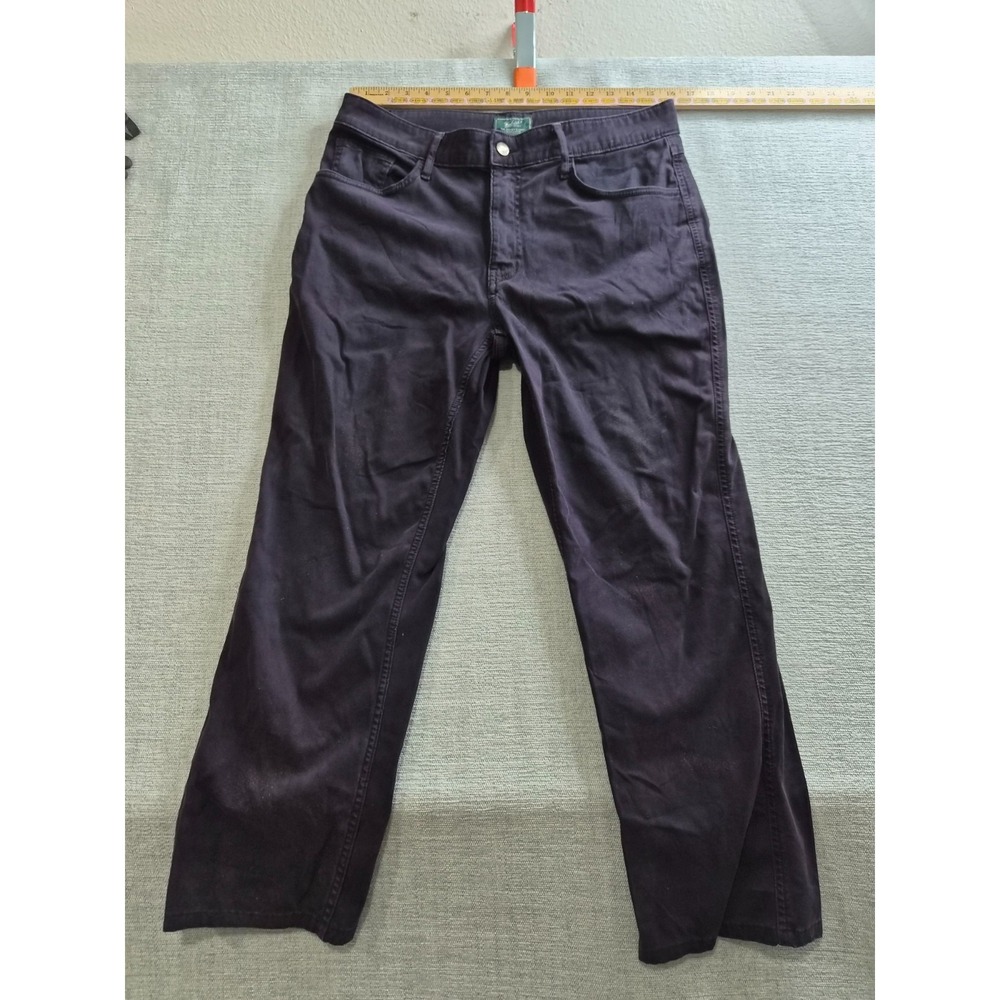 Woolrich Carpenter Pants Mens 32x34 Blue Cotton Stretch Workwear Straight Leg